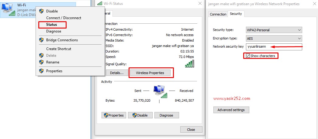 Cara melihat password wifi di windows 10