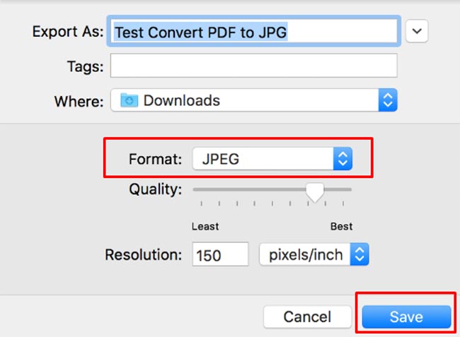 Save PDF As JPG Mac