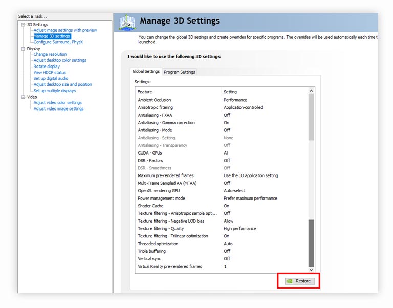 Cara Meningkatkan FPS Game Nvidia Control Panel 3D Settings