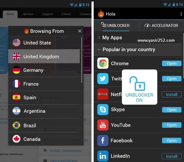 Aplikasi VPN Terbaik Android 2018 Hola VPN Yasir252