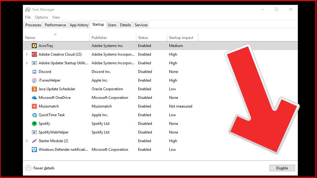 Cara Disable Startup Program Windows di Task Manager