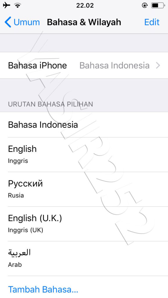 Cara mengubah bahasa di ipad iphone dan ipod