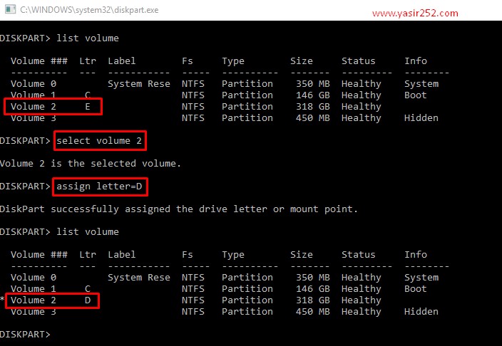 Cara Ganti Drive Letter Menggunakan CMD  YASIR252