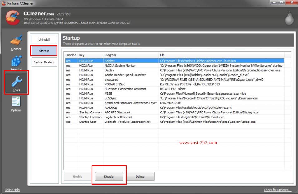 Cara Mematikan Aplikasi di Startup Windows Dengan CCleaner