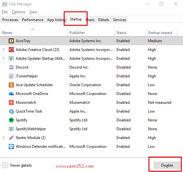 Cara Mempercepat Startup Windows 10 dengan Task Manager