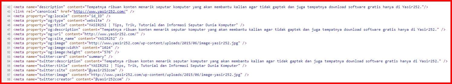 Pengertian Open Graph Tags Facebook Whatsapp Website WordPress Yasir252