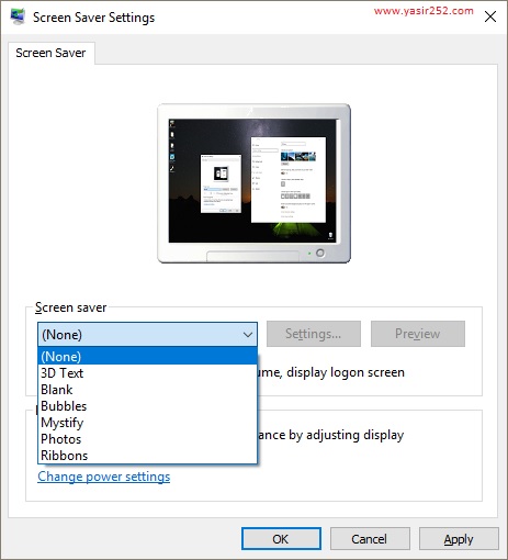 Cara Menggati Screen Saver Windows 10