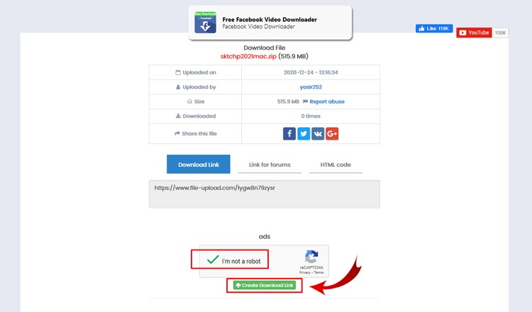 Download Via File Upload Captcha