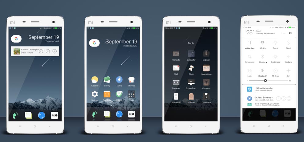 Flat pixel light theme xiaomi