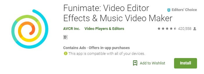 Funimate Video Editor Effects dan Music Video Maker