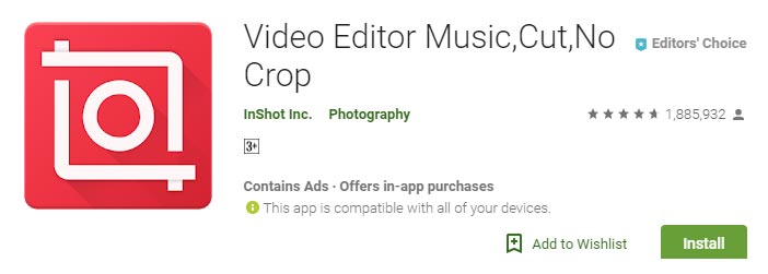 Android Video Editor Music, Cut, No Crop Gratis Download