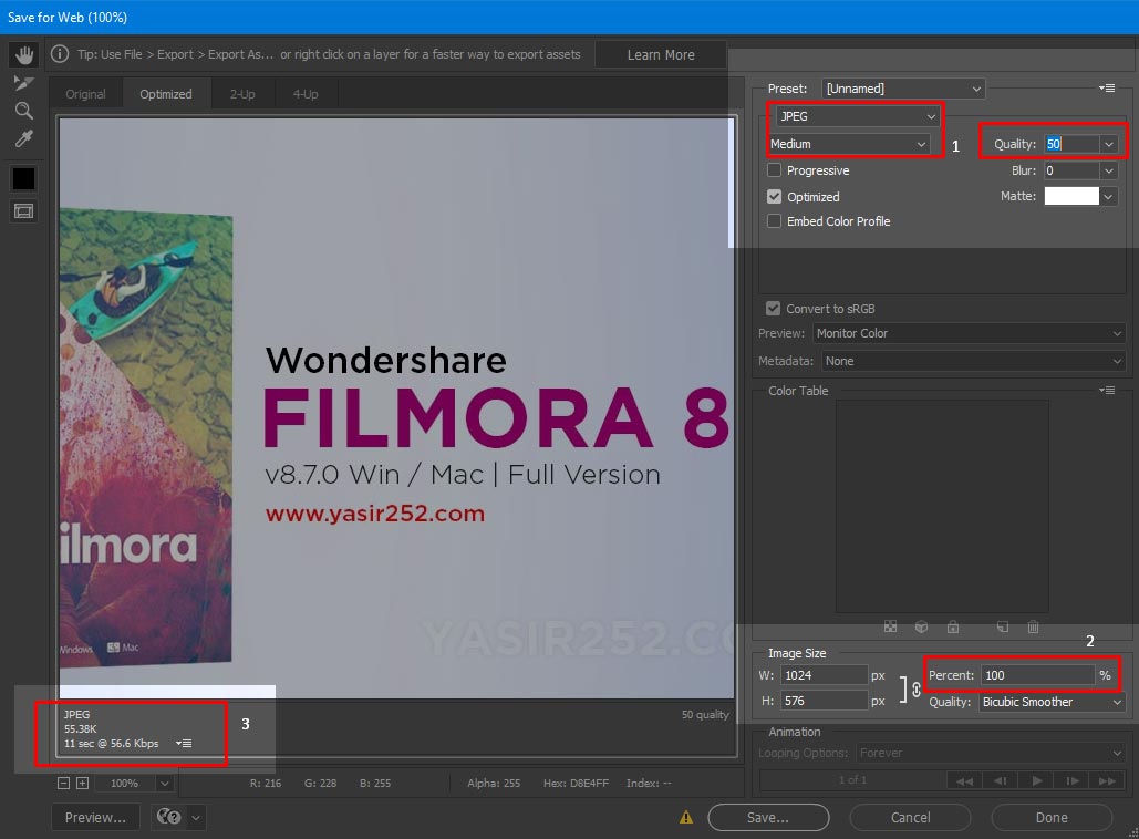 cara mengkompres file jpg dengan photoshop