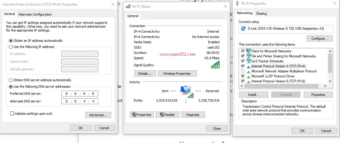 Cara merubah dns komputer untuk memperbaiki error 502 bad gateway