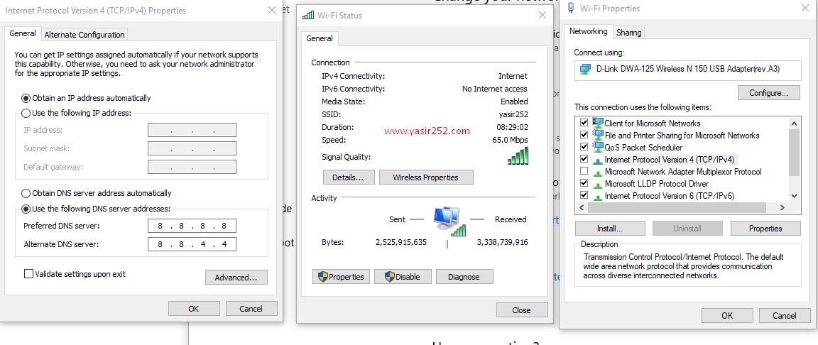 Cara merubah dns komputer untuk memperbaiki error 502 bad gateway