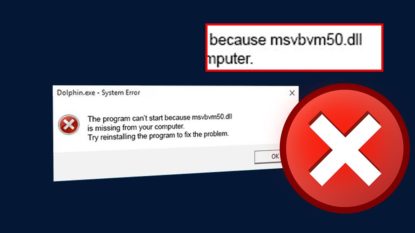 Cara memperbaiki msvbvm50 dll missing error windows 10
