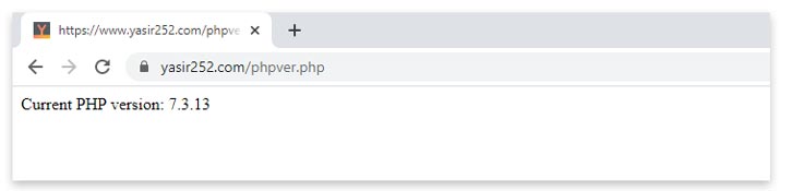 Melihat Versi PHP Website
