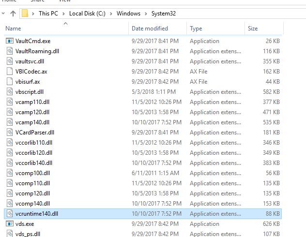 VCRUNTIME140 DLL error fix windows 64 bit
