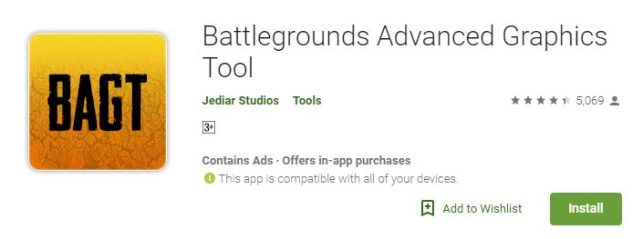Battlegrounds advanced graphics tool