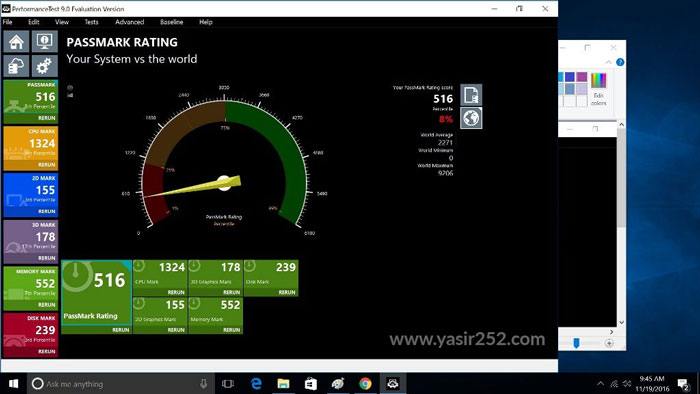 Tampilan software performancetest 9 terbaru