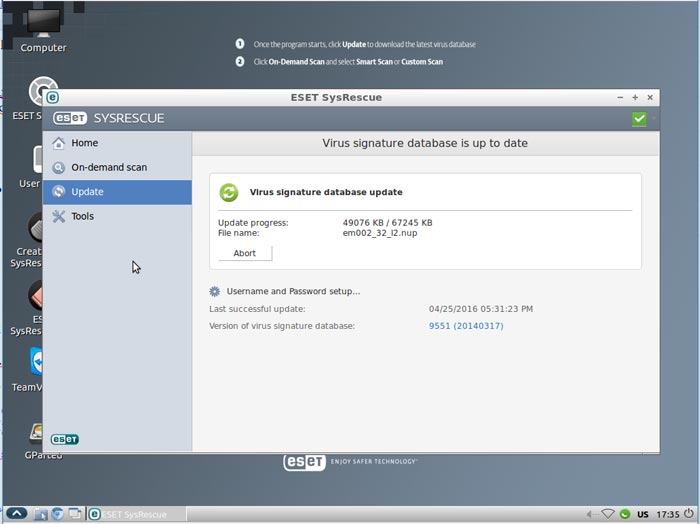 ESET Sysrescue Live