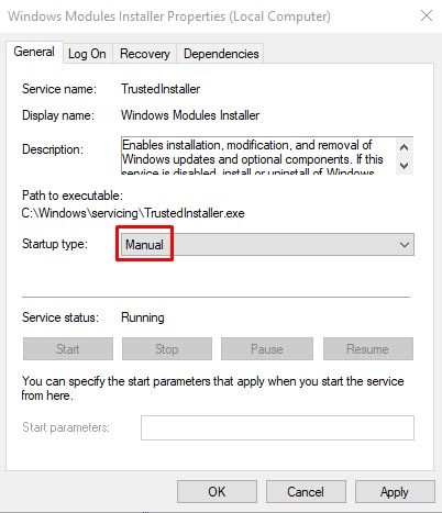Mengatasi Windows Module Installer