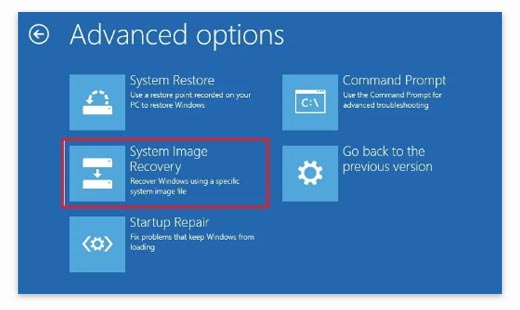 System recovery image windows 10