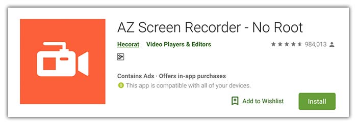 AZ Screen Recorder Android APK