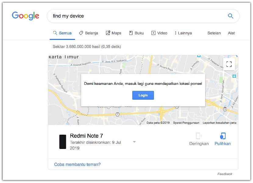 Melacak HP Android Find My Device