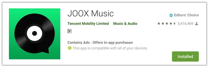 Joox Aplikasi Streamer Musik Terbaik