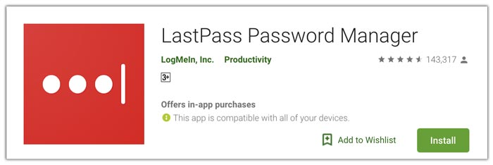 LastPass password manager