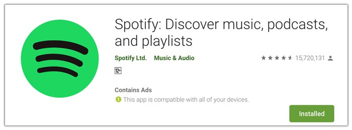 Spotify Aplikasi music Streamer terbaik