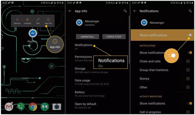 Cara Nonaktifkan notifikasi apps satu per satu