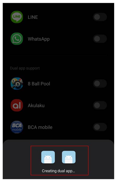 Proses Dual Apps di MIUI