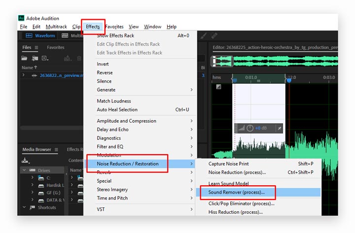 Cara Menghapus Suara AudioJungle di Adobe Audition