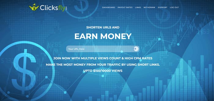 URL Shortener Terbaik Bayar Tinggi Indonesia ClicksFly