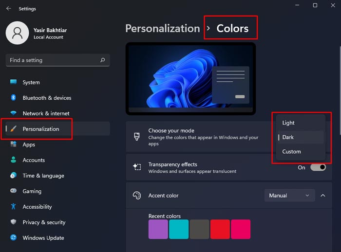 Cara Mengaktifkan Dark Mode Light Mode Windows 11