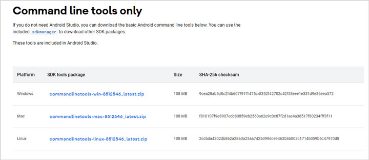 Cara Install Android SDK Command Lines Tools