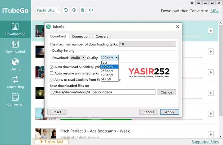 iTubeGo Youtube Downloader Pro Full Crack