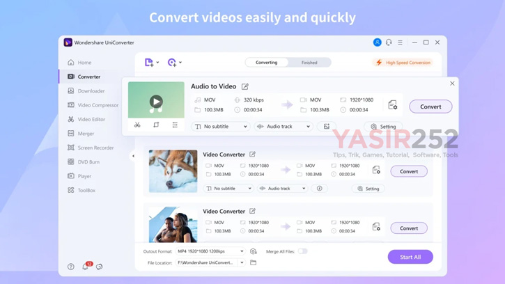 Wondershare Video Audio Converter Full Crack