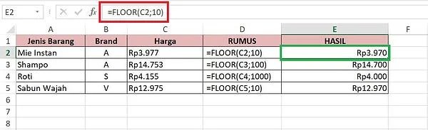 27 Rumus Penting Microsoft Excel FLOOR