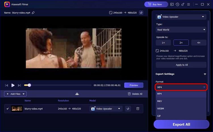 Filmai Software Interface Preview