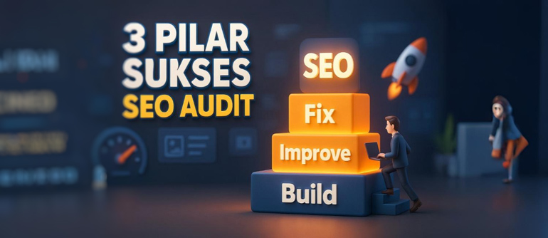 Tiga pilar strategi SEO: fix, improve, build