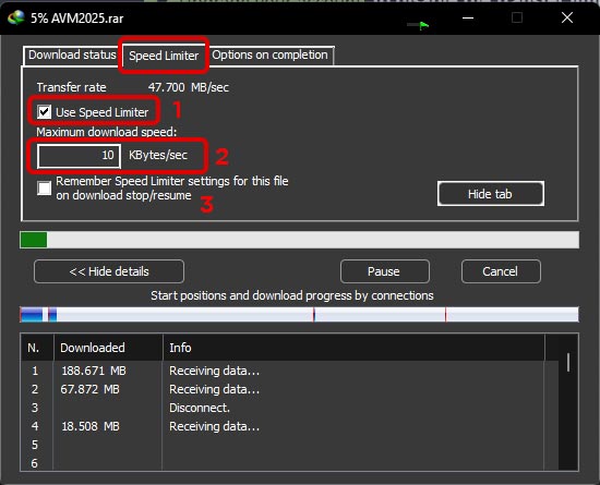 Limit Kecepatan Download IDM