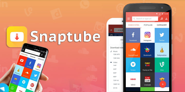 SnapTube APK MOD Video Downloader dengan fitur premium untuk Android