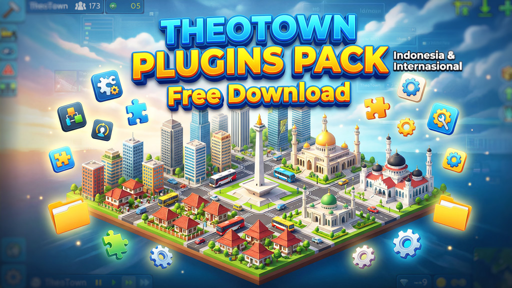 TheoTown plugins pack free download for PC with Indonesia and international mods