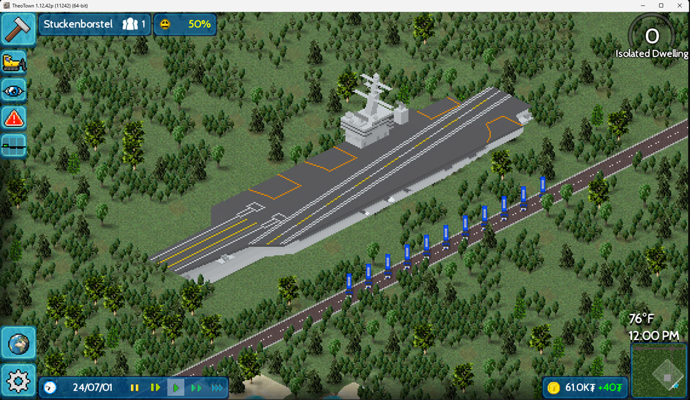 Tampilan Perahu The Aircraft Carrier dari TheTown Ship Plugins Pack