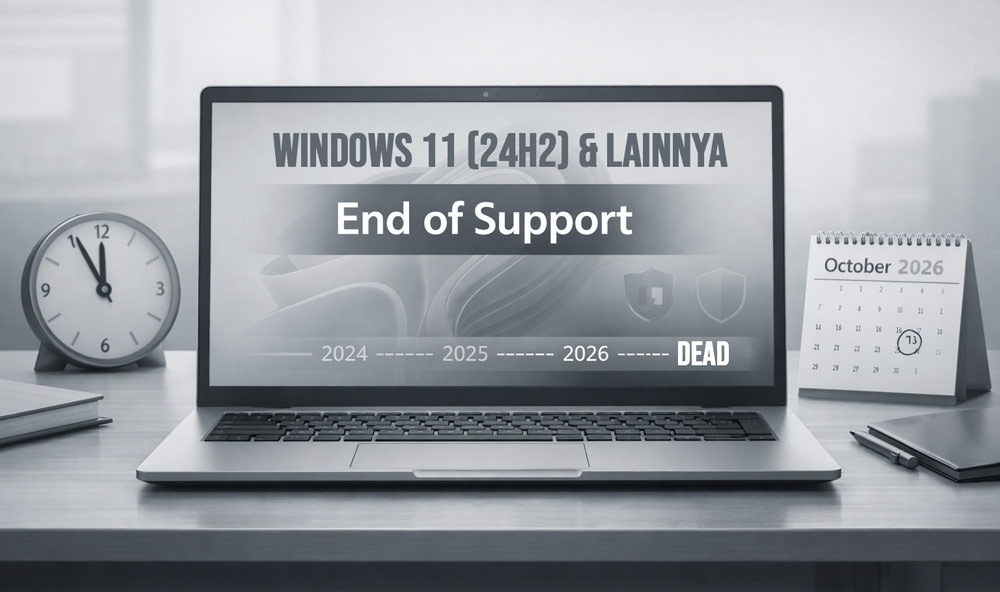 Windows 11 24H2 yang memasuki end-of-life pada 2026