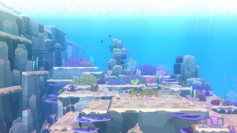 Deep sea coastal area with coral reefs