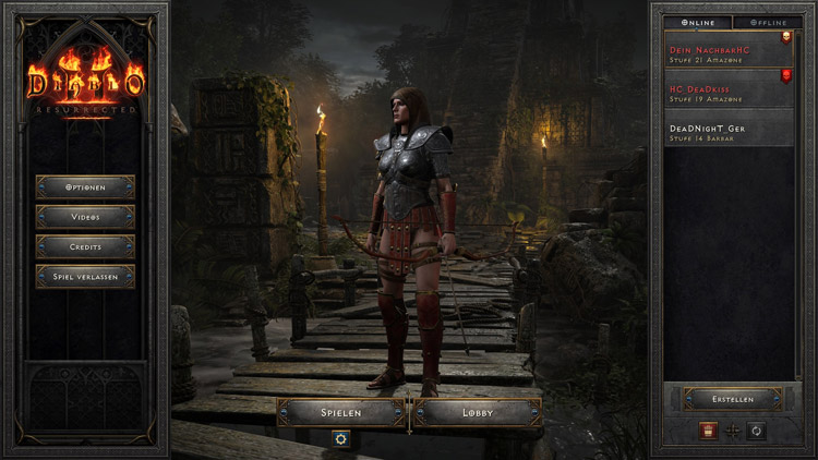 Updated UI System in Diablo II Resurrected Infernal Edition