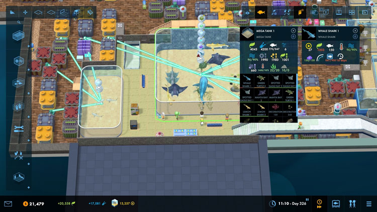 Megaquarium Free Download Gameplay and feeding fish